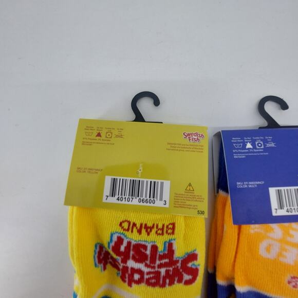 Set of 3 Designer Socks Sponge Bob Frosted Flakes Swedish Fish - Picture 3 of 8